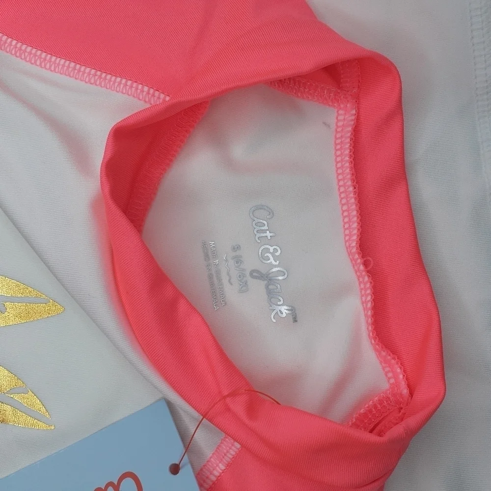 Cat & Jack Girls Pineapple 50+ SPF Swim Shirt